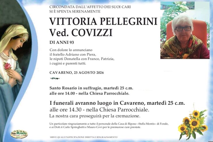+ Vittoria Pellegrini Ved. Covizzi